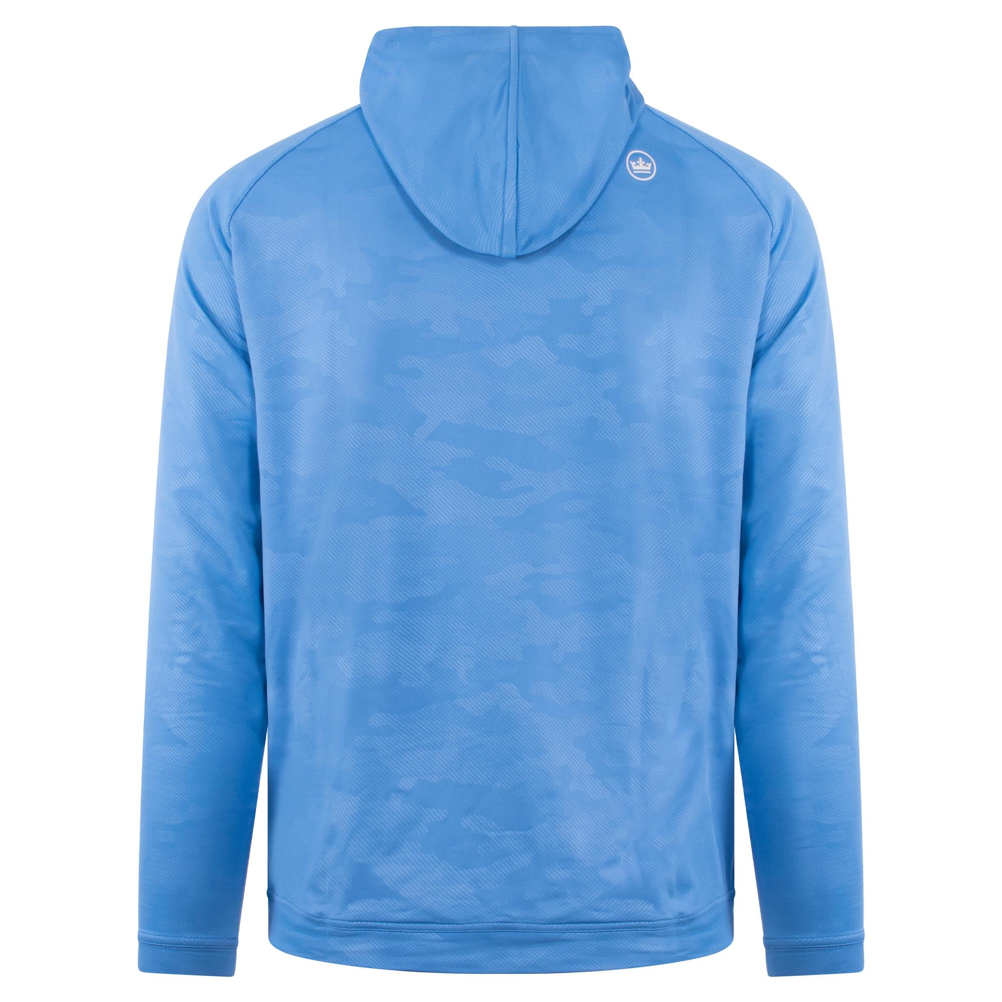 Peter Millar Pine Camo Performance Mens Hoodie Evening Tide